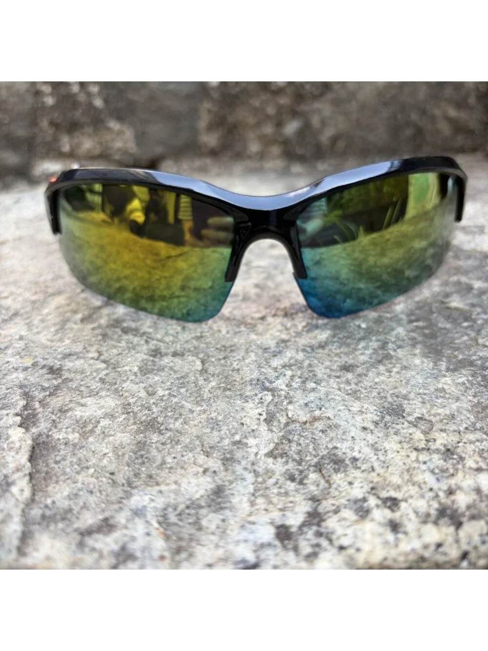 Y2K 00s Rave Wrap Sunglasses Sunset Ombre Festival Speed Dealer Shades NEW